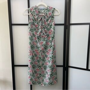 [S] Prada 2011 Resort Collection Sleeveless Midi Shift Dress White Multicoloured